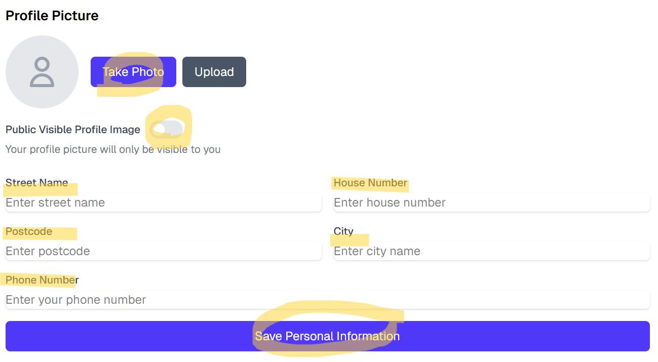 Address Information Form